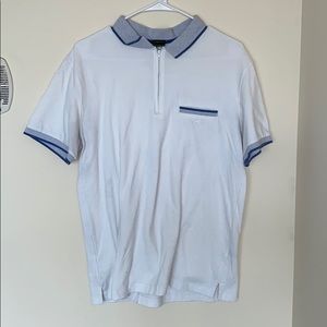 Brooks field white polo medium